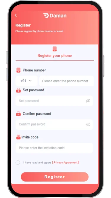 Daman game register page