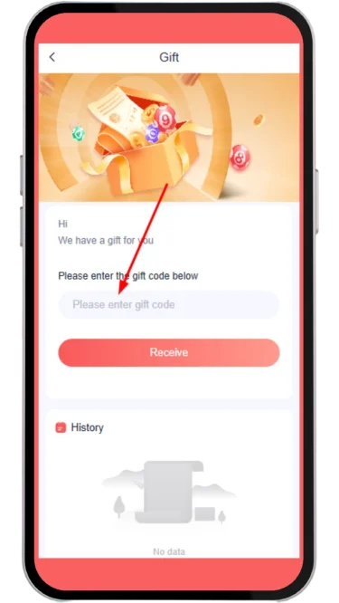 Enter gift code